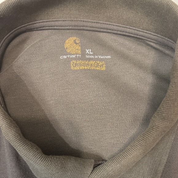 Carhartt XL Mens Polo Shirt‎ Workwear Pocket Relaxed Fit Olive Green - Picture 7 of 11